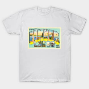 Greetings from Finger Lakes, New York - Vintage Large Letter Postcard T-Shirt